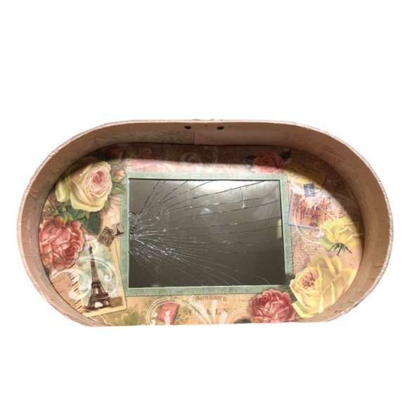 Pooch & Sweetheart Multi-Purpose Oval Vanity Case Jewelry Box w/**Mirror (81000) - Picture 6 of 7